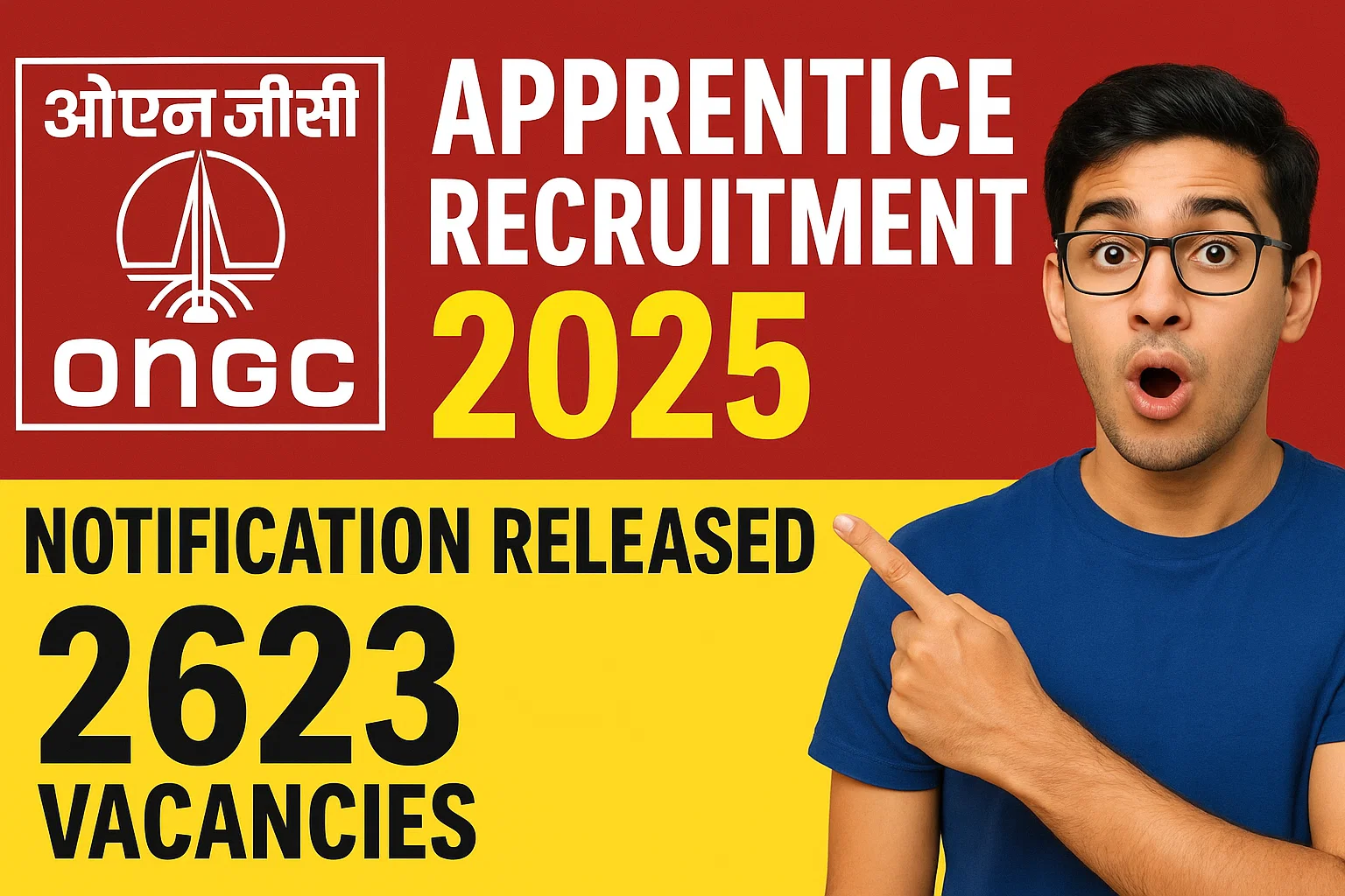 ONGC Apprentice Recruitment 2025: ऑयल एंड नेचुरल गैस कॉर्पोरेशन में 2623 अप्रेंटिस पदों पर भर्ती, आवेदन शुरू 1 print 1 10